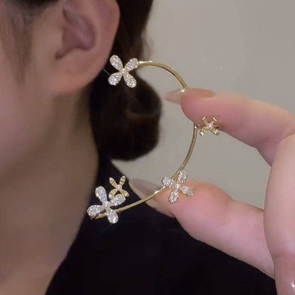 The Blossom Flower Cuff Earrings