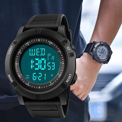 Outdoor Hiking Waterproof Backlight Sports Digital Men Wrist Watch Stopper Alarm